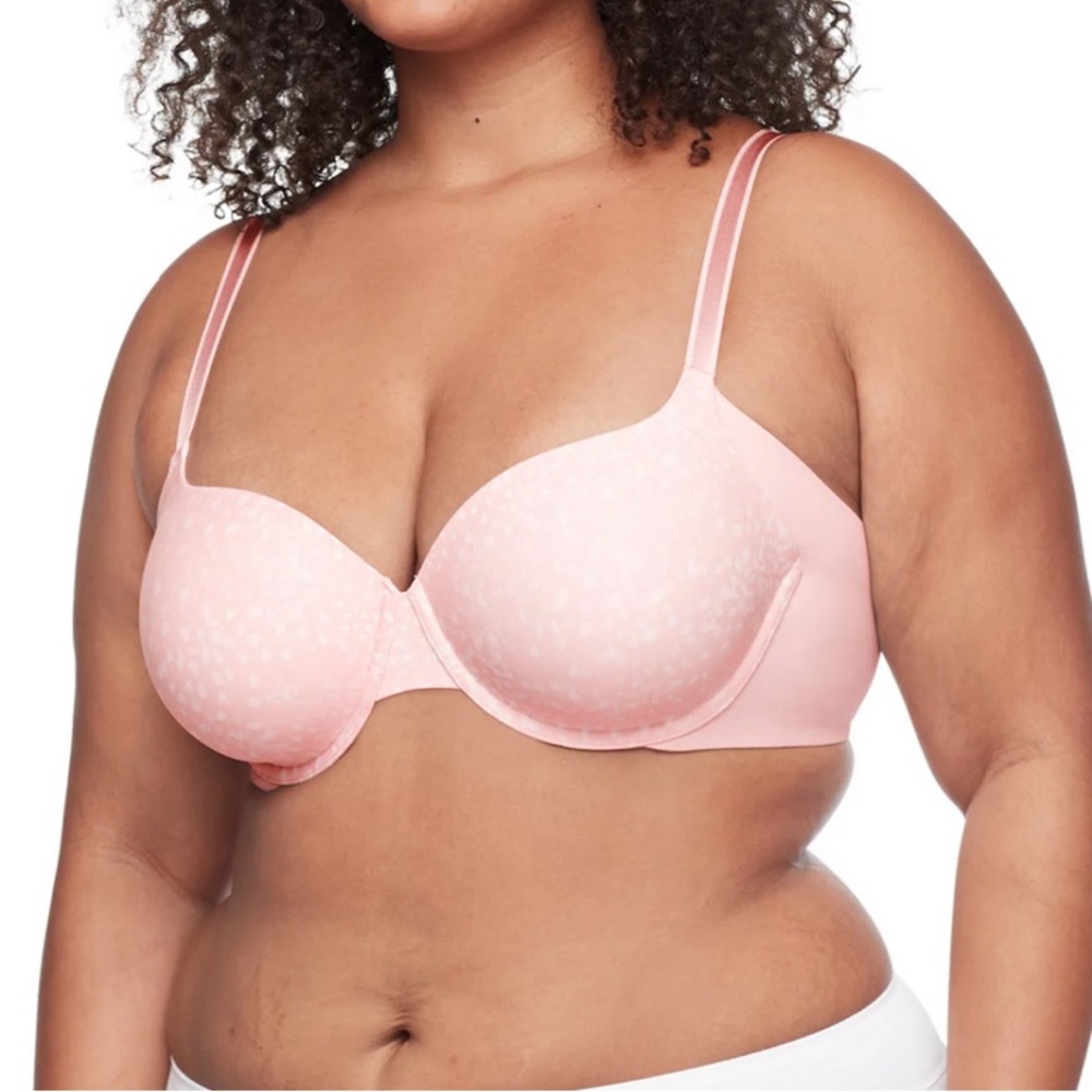 New! Warner’s No Side Effects Seamless breathable pink bra